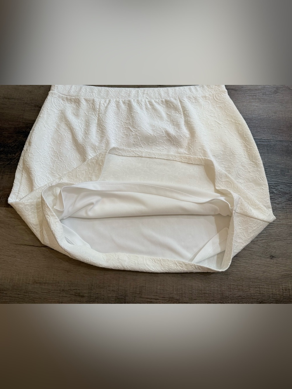 Cato White Textured A-Line Skirt Textured Fully Lined Size XL - Picture 14 of 14